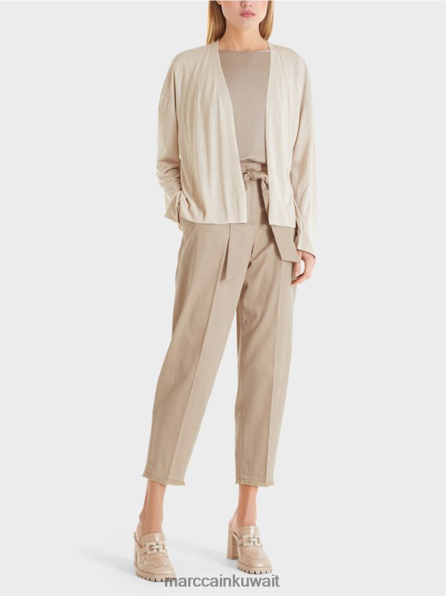 Marc Cain سترة مع تأثير وميض LVN0D6403 ملابس مزيج اللؤلؤ الناعم