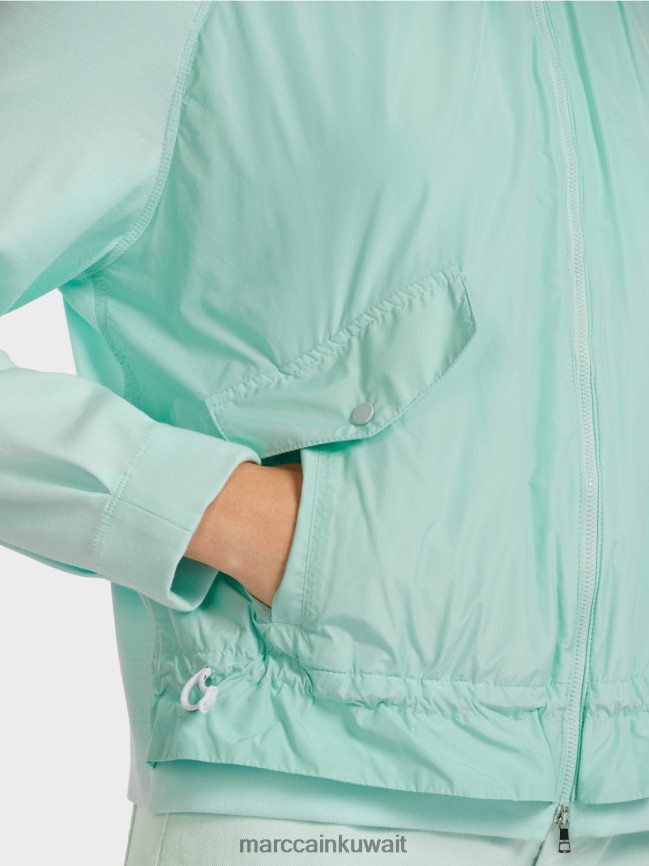 Marc Cain بلوزة ناعمة من القماش المضلع الناعم LVN0D6405 ملابس كوة ناعمة