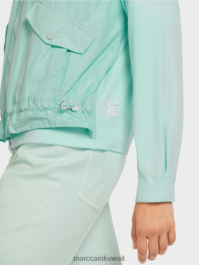 Marc Cain بلوزة ناعمة من القماش المضلع الناعم LVN0D6405 ملابس كوة ناعمة