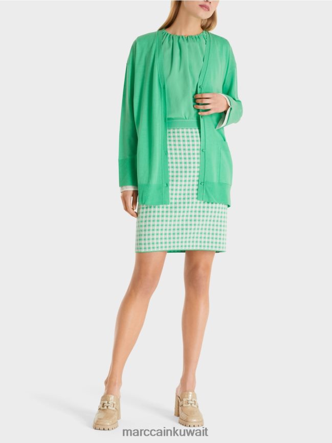 Marc Cain سترة في متماسكة فائقة النعومة LVN0D6409 ملابس اليشم مشرق