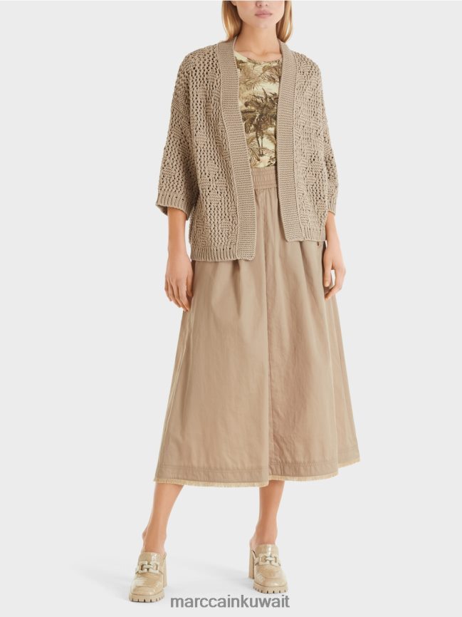 Marc Cain سترة "محبوكة في ألمانيا" LVN0D6411 ملابس رمادي داكن ناعم