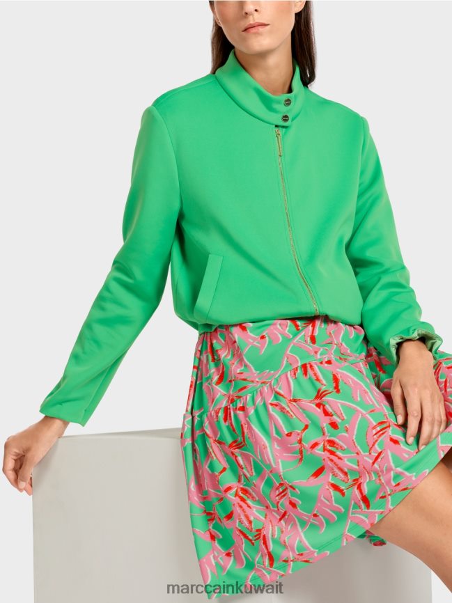 Marc Cain سترة جيرسي مع ذوي الياقات البيضاء LVN0D6417 ملابس اليشم مشرق