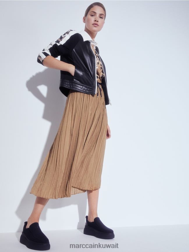 Marc Cain سترة في مزيج المواد LVN0D6422 ملابس اسود و ابيض