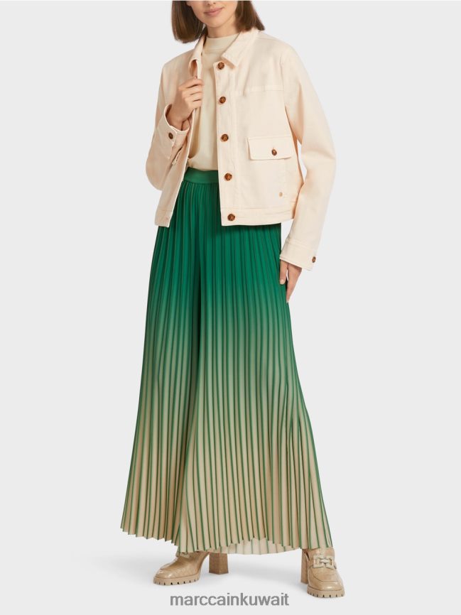 Marc Cain سترة الدنيم "إعادة التفكير معًا". LVN0D6432 ملابس كريمة