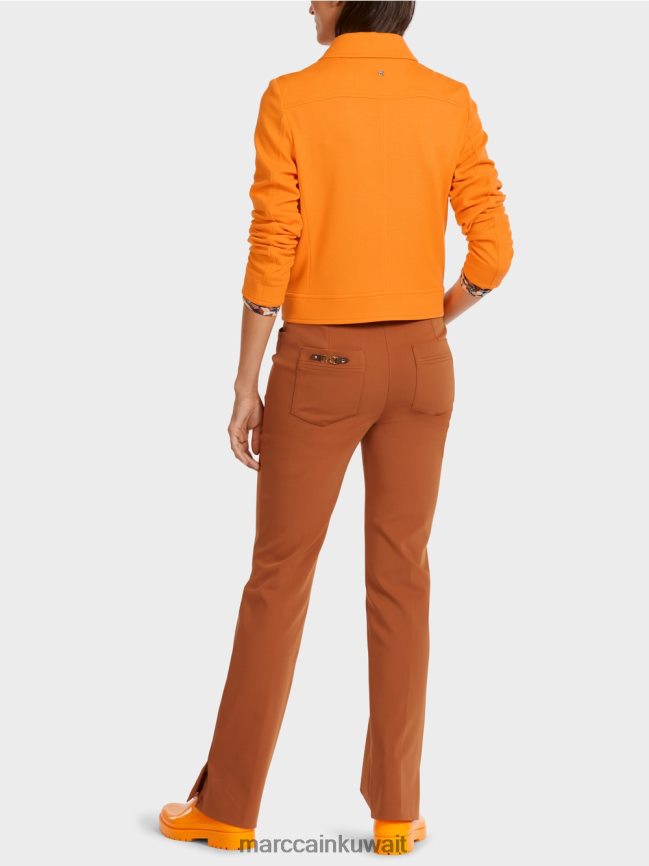 Marc Cain سترة قصيرة بأسلوب الدنيم LVN0D6441 ملابس برتقالي واضح