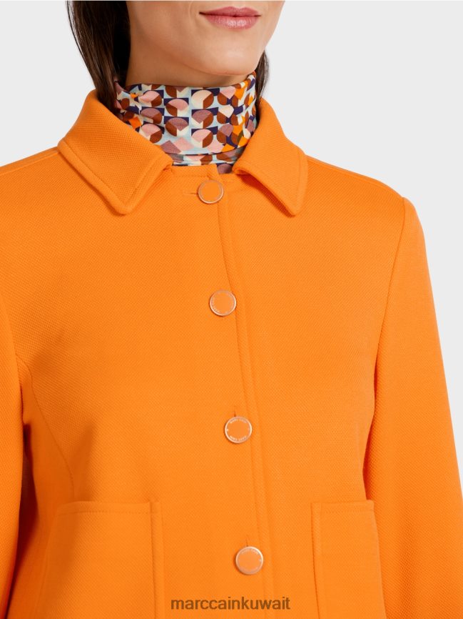 Marc Cain سترة قصيرة بأسلوب الدنيم LVN0D6441 ملابس برتقالي واضح