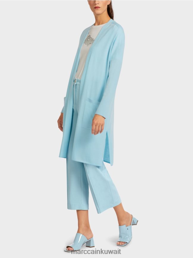 Marc Cain سترة مفتوحة LVN0D6445 ملابس الغلاف الجوي الأزرق