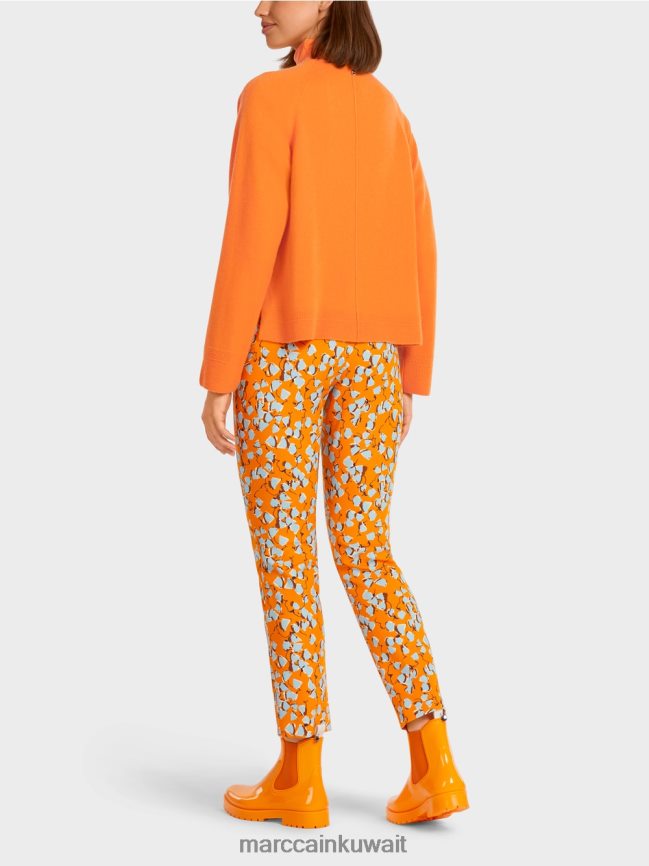 Marc Cain سترة أنيقة مع الشقوق الجانبية LVN0D6447 ملابس برتقالي واضح