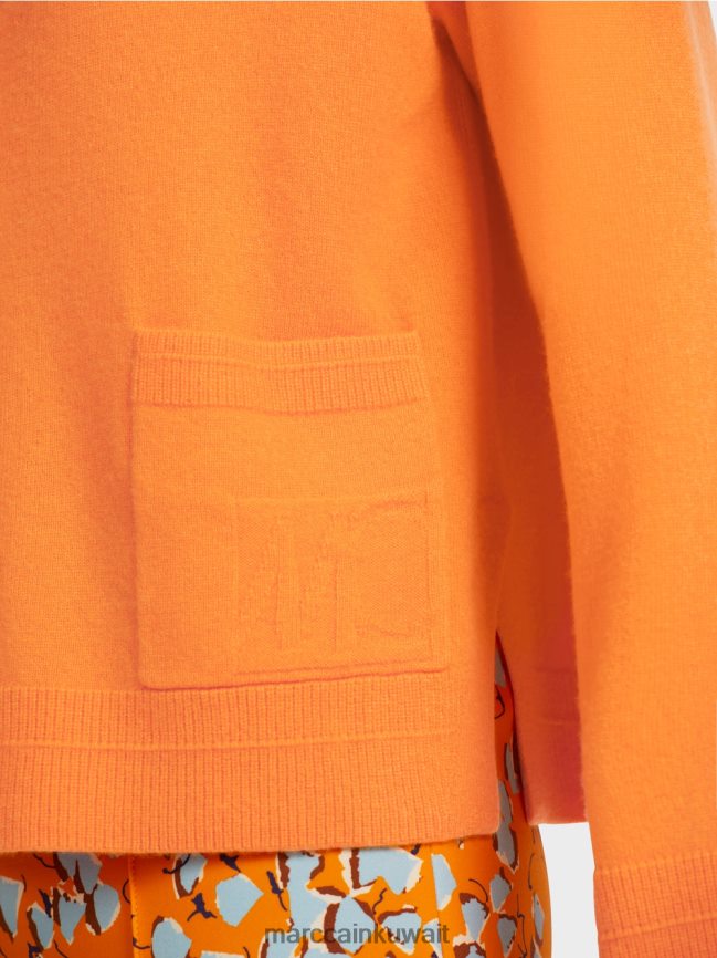 Marc Cain سترة أنيقة مع الشقوق الجانبية LVN0D6447 ملابس برتقالي واضح