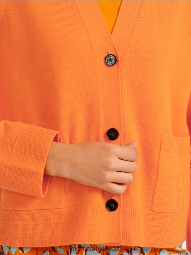 Marc Cain سترة أنيقة مع الشقوق الجانبية LVN0D6447 ملابس برتقالي واضح