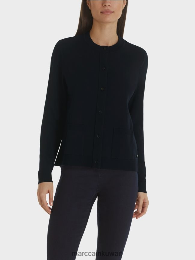 Marc Cain سترة "إعادة التفكير معًا" LVN0D6451 ملابس منتصف الليل الأزرق