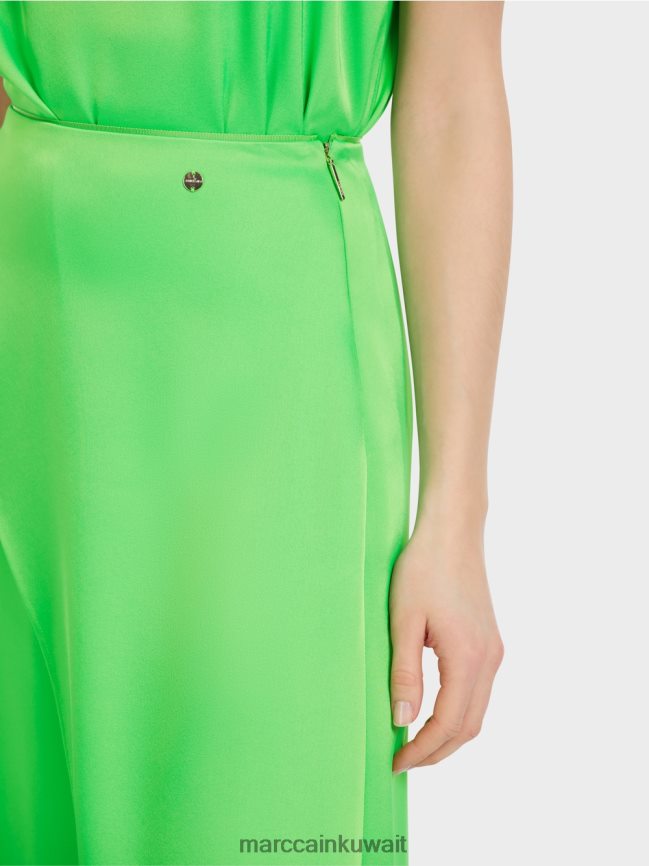 Marc Cain تنورة بتأثير ملفوف LVN0D6458 ملابس التفاح الأخضر الداكن