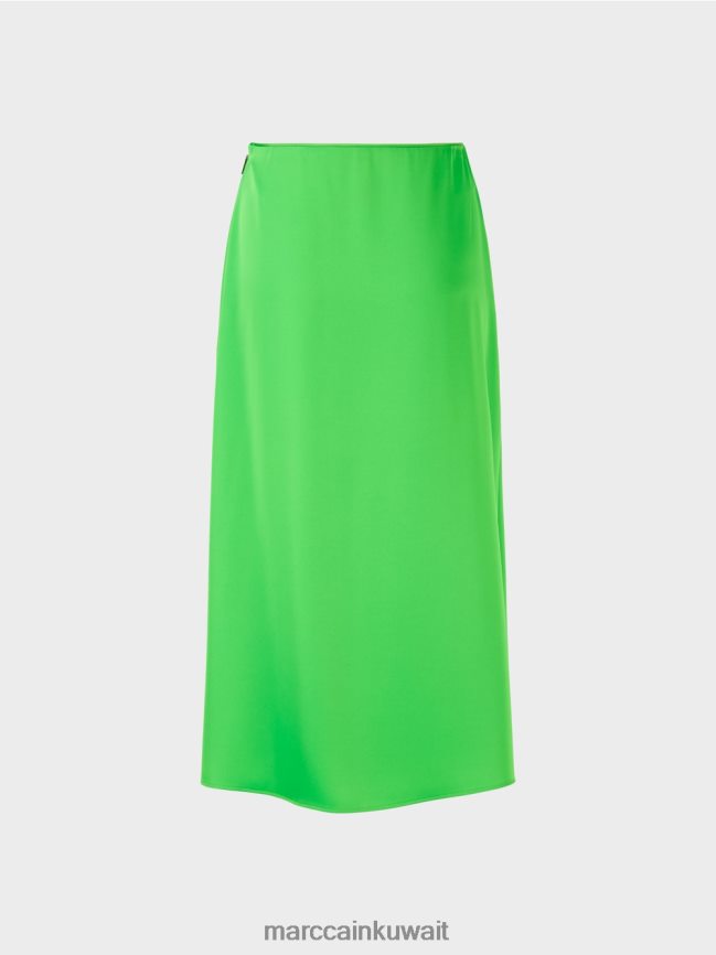 Marc Cain تنورة بتأثير ملفوف LVN0D6458 ملابس التفاح الأخضر الداكن