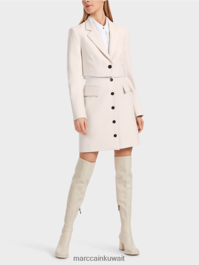 Marc Cain تنورة قصيرة مع فتحة زر LVN0D6459 ملابس دخان