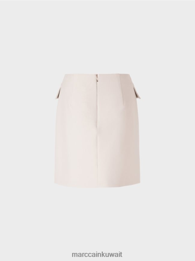 Marc Cain تنورة قصيرة مع فتحة زر LVN0D6459 ملابس دخان