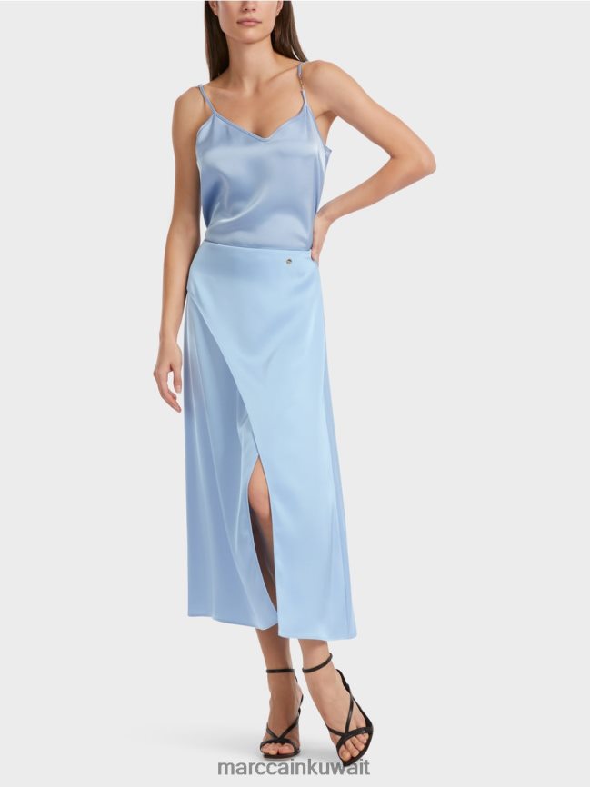 Marc Cain تنورة بتأثير ملفوف LVN0D6467 ملابس سماء الصيف المظلمة