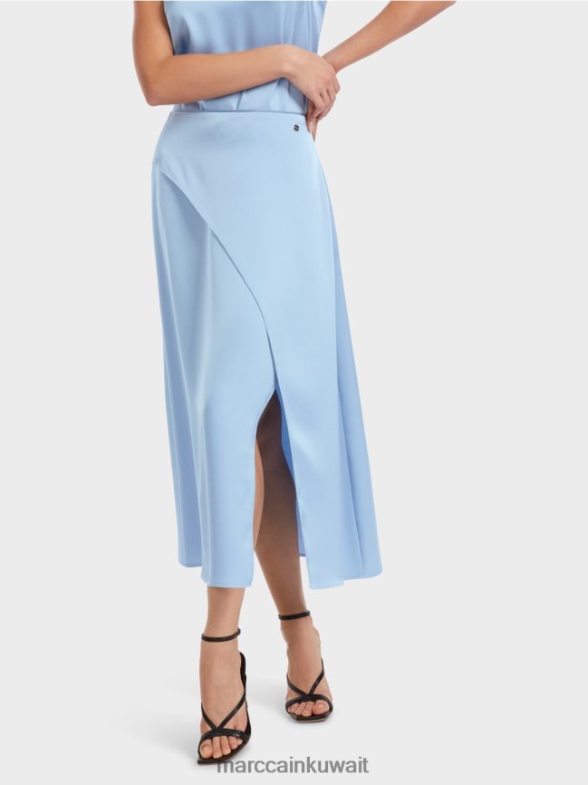 Marc Cain تنورة بتأثير ملفوف LVN0D6467 ملابس سماء الصيف المظلمة