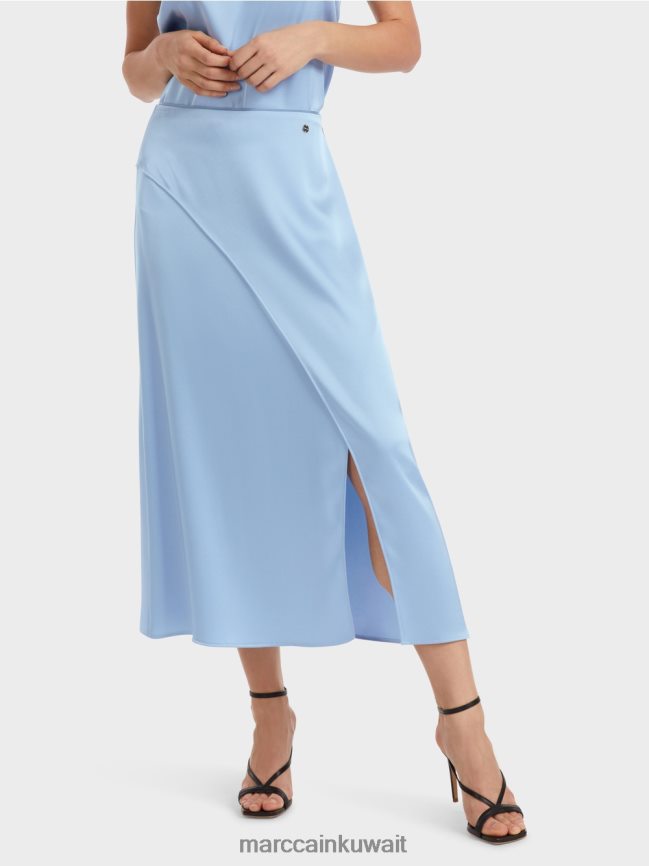 Marc Cain تنورة بتأثير ملفوف LVN0D6467 ملابس سماء الصيف المظلمة