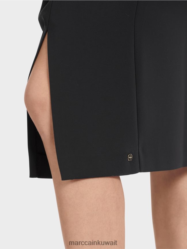 Marc Cain فستان بتصميم ملفوف LVN0D646 ملابس أسود