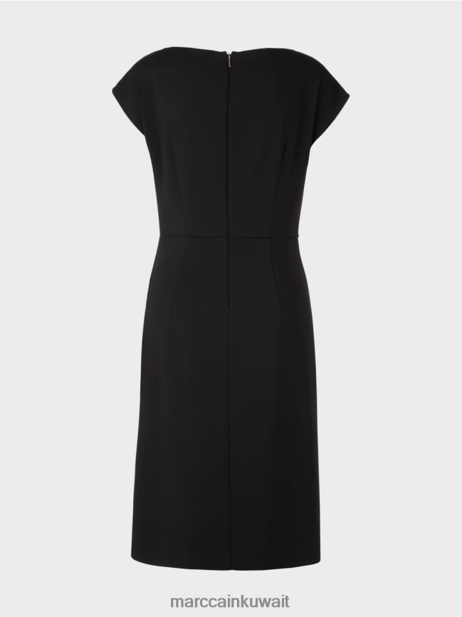 Marc Cain فستان بتصميم ملفوف LVN0D646 ملابس أسود