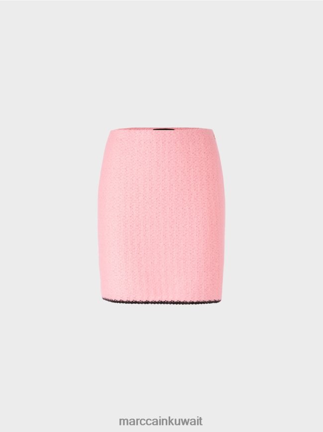 Marc Cain تنورة قصيرة محبوكة في ألمانيا LVN0D6474 ملابس مسحوق وردي ناعم