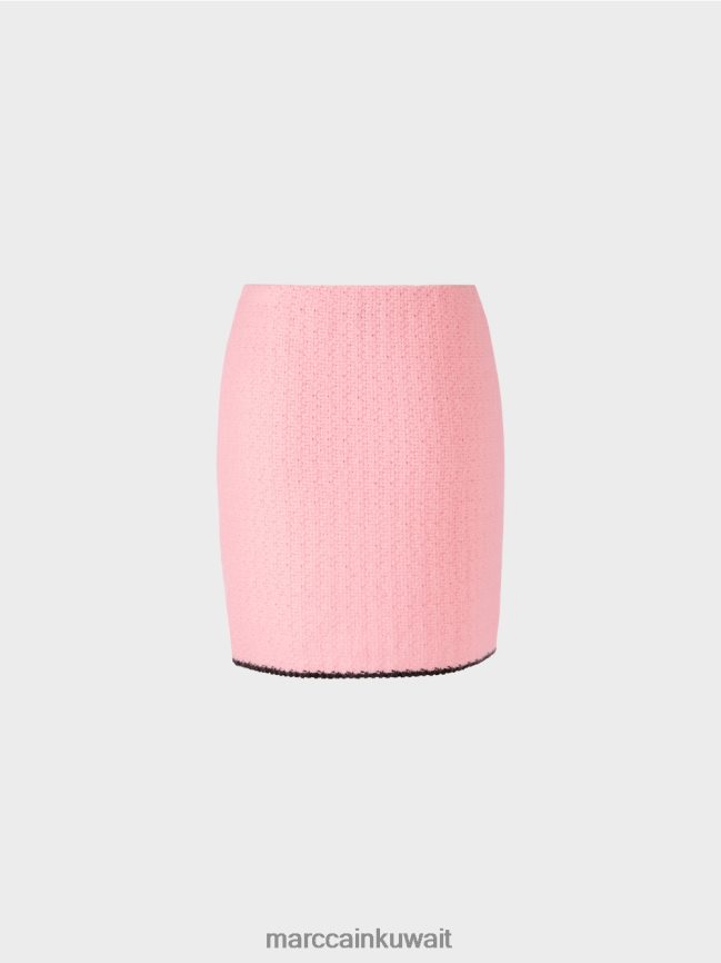 Marc Cain تنورة قصيرة محبوكة في ألمانيا LVN0D6474 ملابس مسحوق وردي ناعم