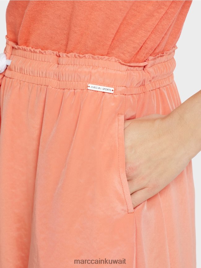 Marc Cain تنورة انتفض مع الحبل LVN0D6480 ملابس الطين الخفيف