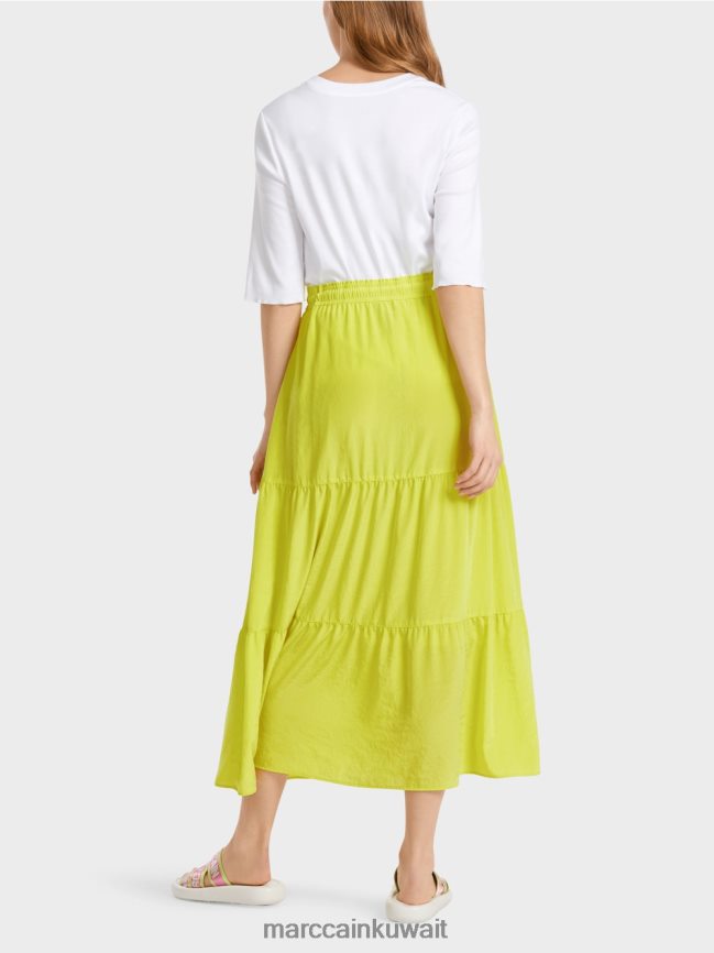 Marc Cain تنورة انتفض مع الحبل LVN0D6482 ملابس ليميد خفيف