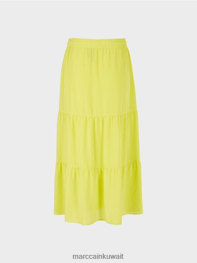 Marc Cain تنورة انتفض مع الحبل LVN0D6482 ملابس ليميد خفيف