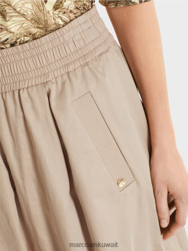 Marc Cain تنورة دوامية LVN0D6494 ملابس رمادي داكن ناعم