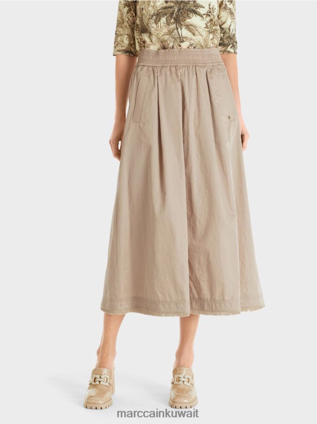 Marc Cain تنورة دوامية LVN0D6494 ملابس رمادي داكن ناعم