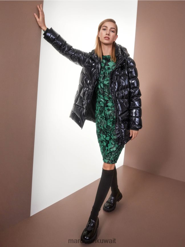 Marc Cain فستان من التول المطاطي يعانق الجسم LVN0D64 ملابس المينا