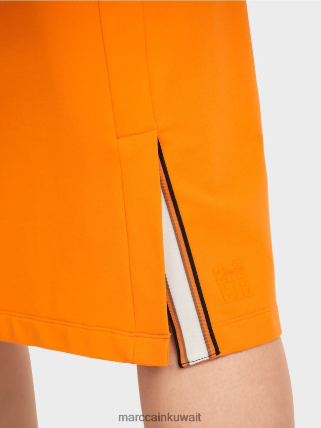 Marc Cain تنورة جيرسي رياضية LVN0D6502 ملابس برتقالي مشرق