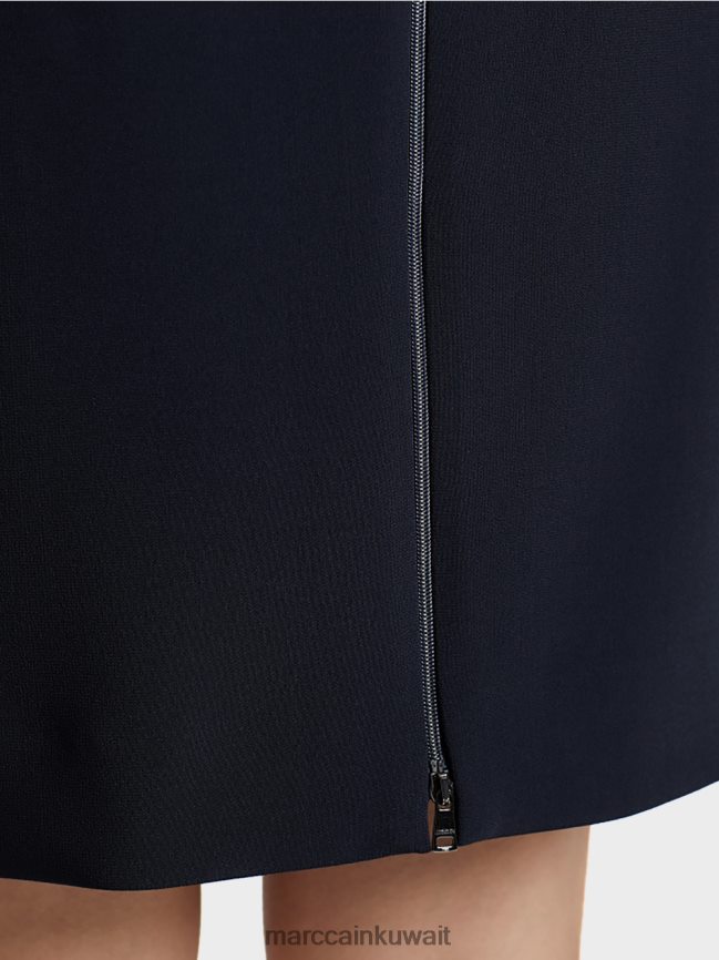 Marc Cain تنورة كريب LVN0D6517 ملابس منتصف الليل الأزرق