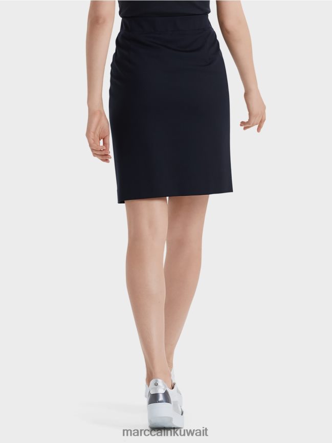 Marc Cain تنورة بطول الركبة LVN0D6518 ملابس منتصف الليل الأزرق