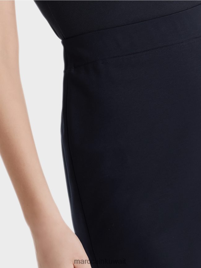 Marc Cain تنورة بطول الركبة LVN0D6518 ملابس منتصف الليل الأزرق