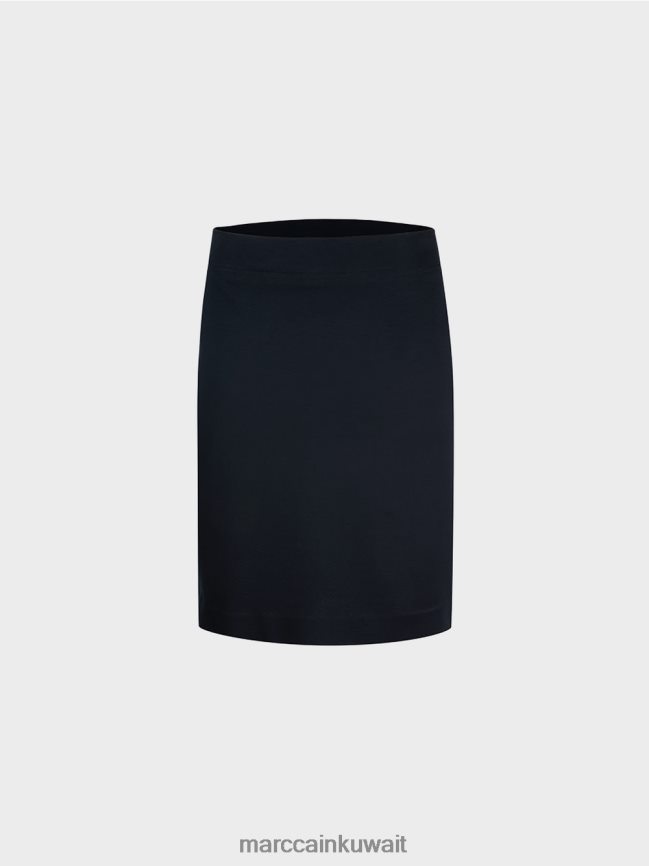 Marc Cain تنورة بطول الركبة LVN0D6518 ملابس منتصف الليل الأزرق