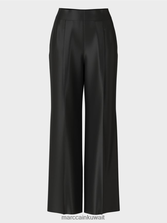 Marc Cain بنطال ويتشيتا مطوي بأرجل واسعة LVN0D6526 ملابس أسود