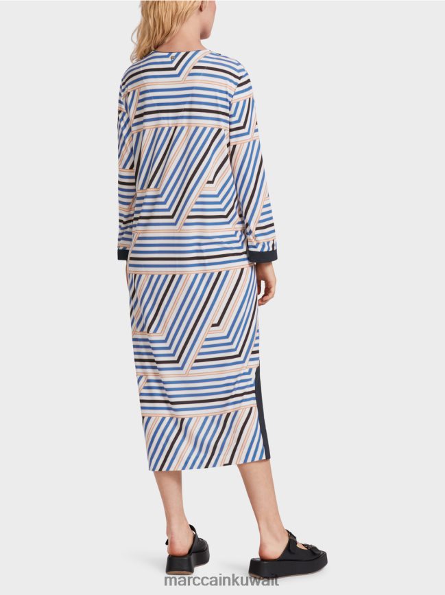 Marc Cain فستان ميدي بخطوط غير متكافئة LVN0D652 ملابس أزور