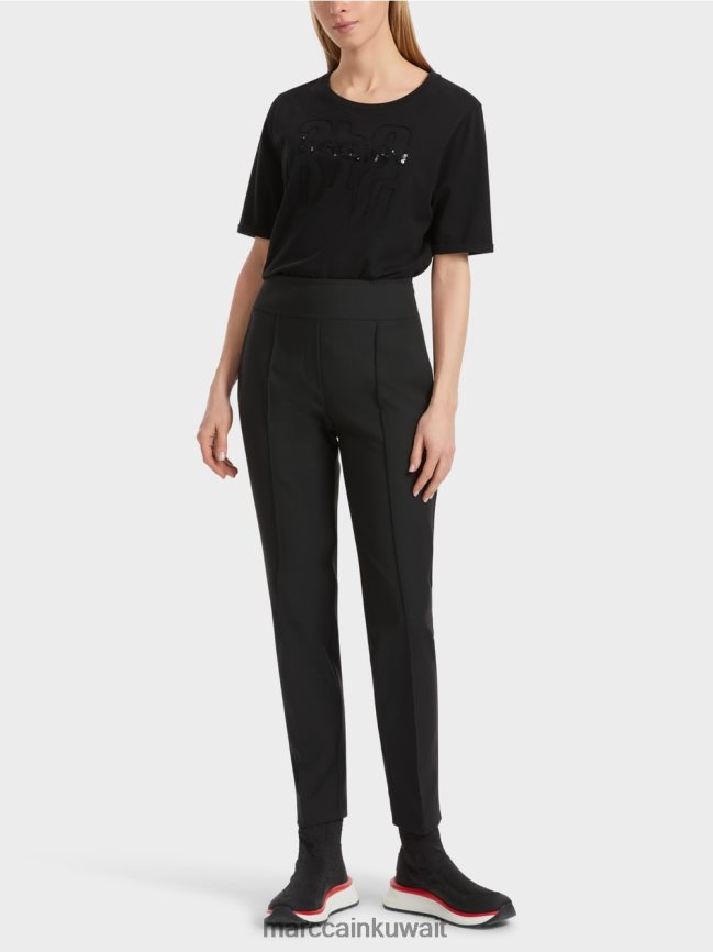 Marc Cain بنطال سليفن بسحاب جانبي LVN0D6540 ملابس أسود