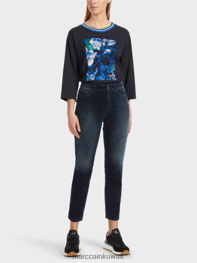 Marc Cain جينز بخمسة جيوب من سيليا LVN0D6544 ملابس منتصف الليل الأزرق