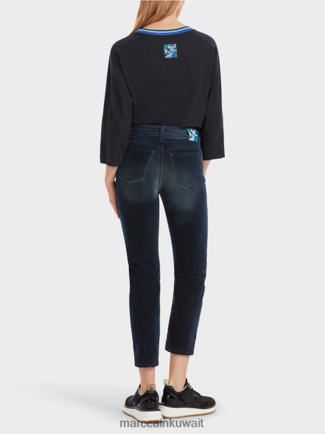 Marc Cain جينز بخمسة جيوب من سيليا LVN0D6544 ملابس منتصف الليل الأزرق