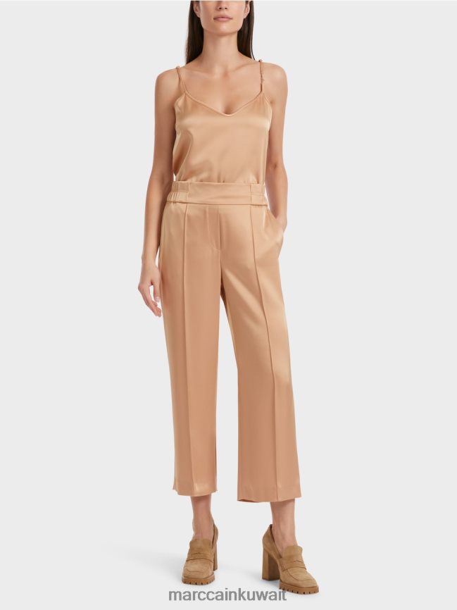 Marc Cain بنطال واشنطن واسع الطول وميدي LVN0D6546 ملابس الحلوى الساطعة