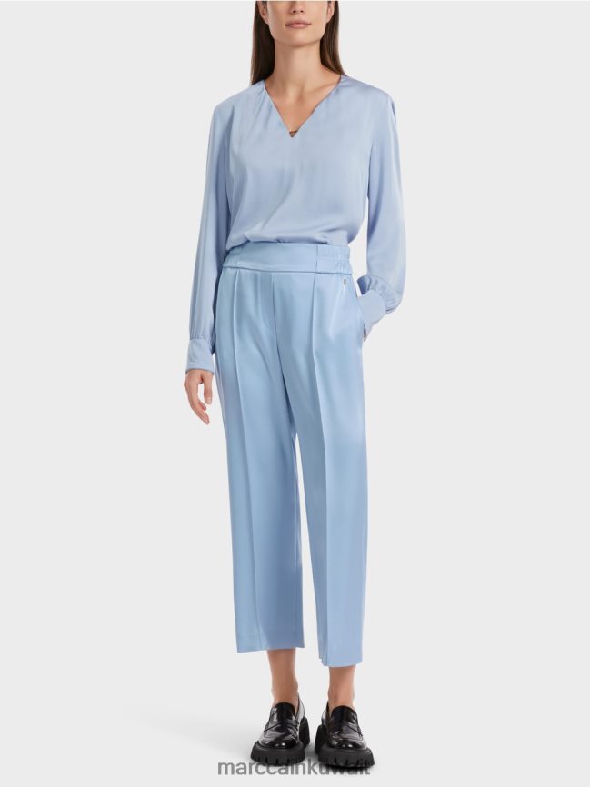 Marc Cain بنطال واشنطن واسع الطول وميدي LVN0D6552 ملابس سماء الصيف المظلمة