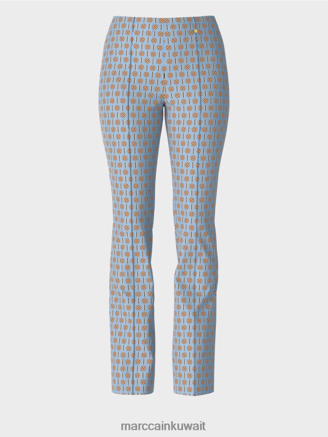 Marc Cain بنطال فريدريكا بطبعة جرافيك LVN0D6554 ملابس سماء الصيف المظلمة