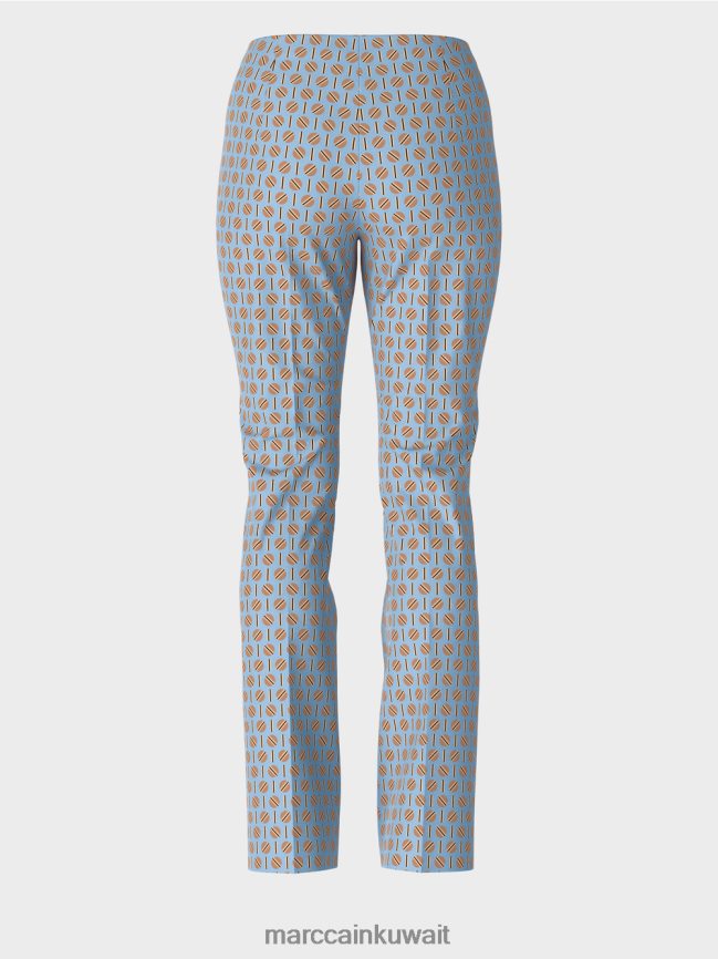 Marc Cain بنطال فريدريكا بطبعة جرافيك LVN0D6554 ملابس سماء الصيف المظلمة