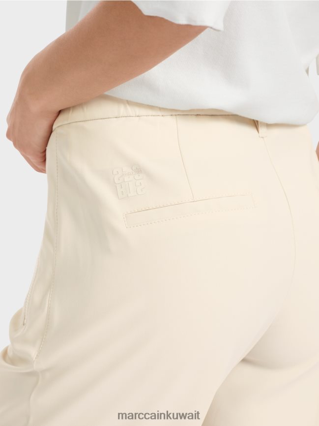 Marc Cain السراويل فوشون مع الشقوق الجانبية LVN0D6559 ملابس صخرة القمر الناعمة