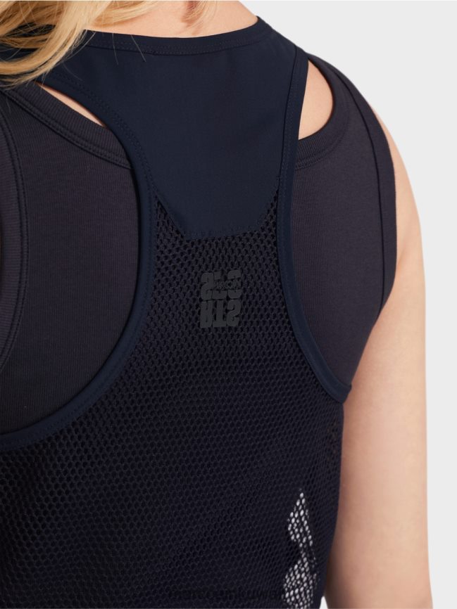 Marc Cain فستان رياضي مع طيات LVN0D655 ملابس منتصف الليل الأزرق