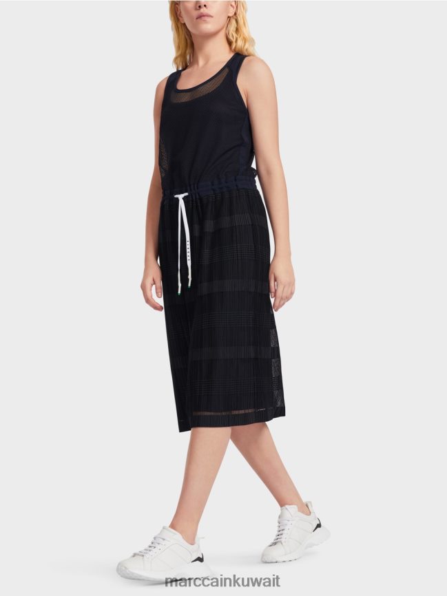 Marc Cain فستان رياضي مع طيات LVN0D655 ملابس منتصف الليل الأزرق