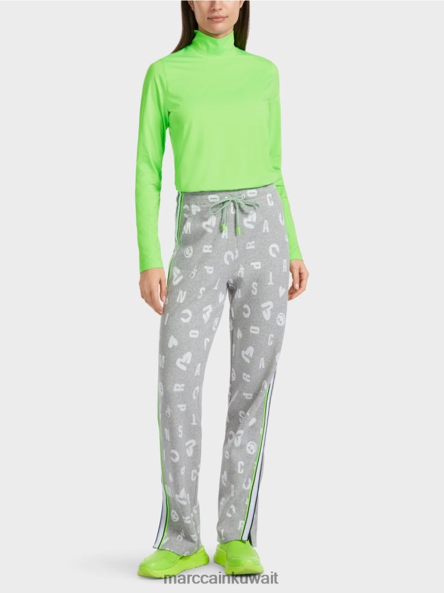 Marc Cain السراويل على غرار الركض روان LVN0D6561 ملابس الرمادي الفضي